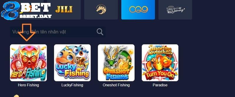 Hero Fishing – Hoá thân vào anh hùng bắn cá tài ba tại 88bet 8 Chọn sảnh chơi CQ9 và truy cập vào Hero Fishing